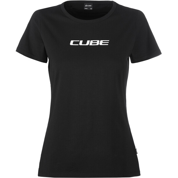 Cube Organic Camiseta Classic Logo Mujer, negro