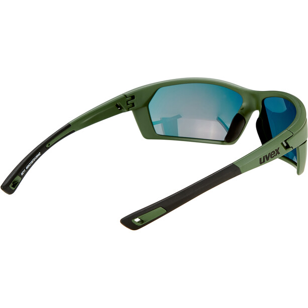 UVEX Sportstyle 225 Lunettes, olive/rouge