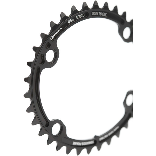 Rotor Oval Chainring for ALDHU/Shimano black