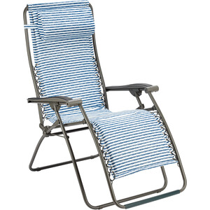 Lafuma Mobilier RSX Chaise longue Polycoton, bleu/blanc bleu/blanc