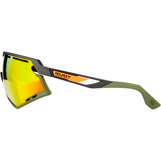 Rudy Project Defender Glasses black matte/olive orange stripes/olive/multilaser orange