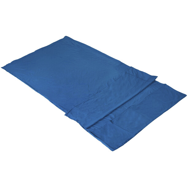 High Peak Licata Saco Interior Doble Algodón para Sacos de Dormir Cuadrados, azul
