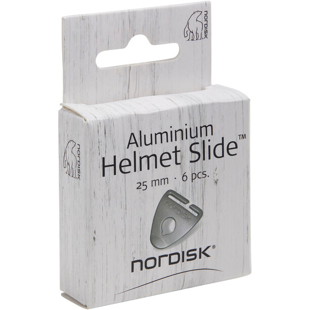 Nordisk Helmet Slide in alluminio 25mm 6 pezzi, grigio