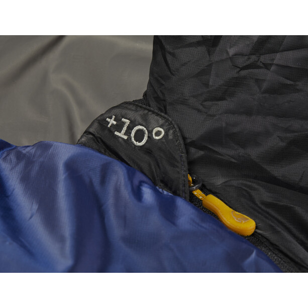 Nordisk Puk +10° Curve Sleeping Bag L true navy/mustard yellow/black
