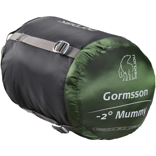 Nordisk Gormsson -2° Mummy Sleeping Bag L artichoke green/mustard yellow/black