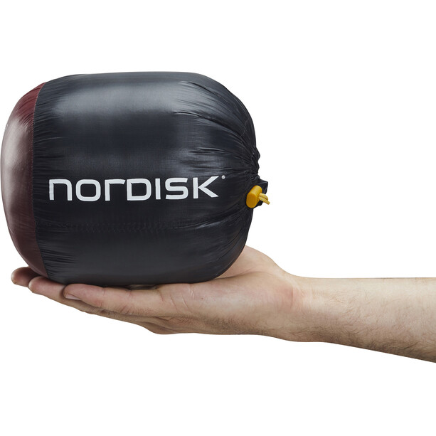 Nordisk Oscar +10° Curve Sac de couchage M, noir/rouge