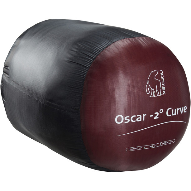 Nordisk Oscar -2° Curve Makuupussi XL, musta/punainen