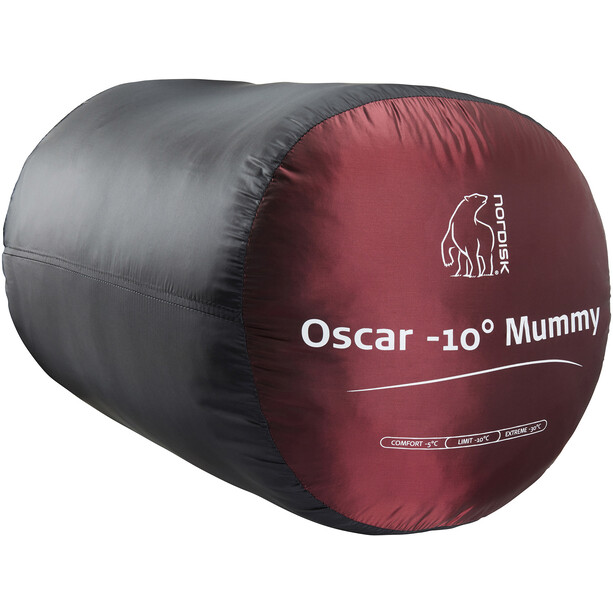 Nordisk Oscar -10° Mummy Saco de Dormir L, negro/rojo