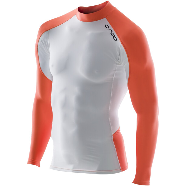 ORCA Mesh Rash Guard Sweat-shirt, blanc/orange