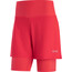 GOREWEAR R5 2en1 Shorts Mujer, rosa/rojo