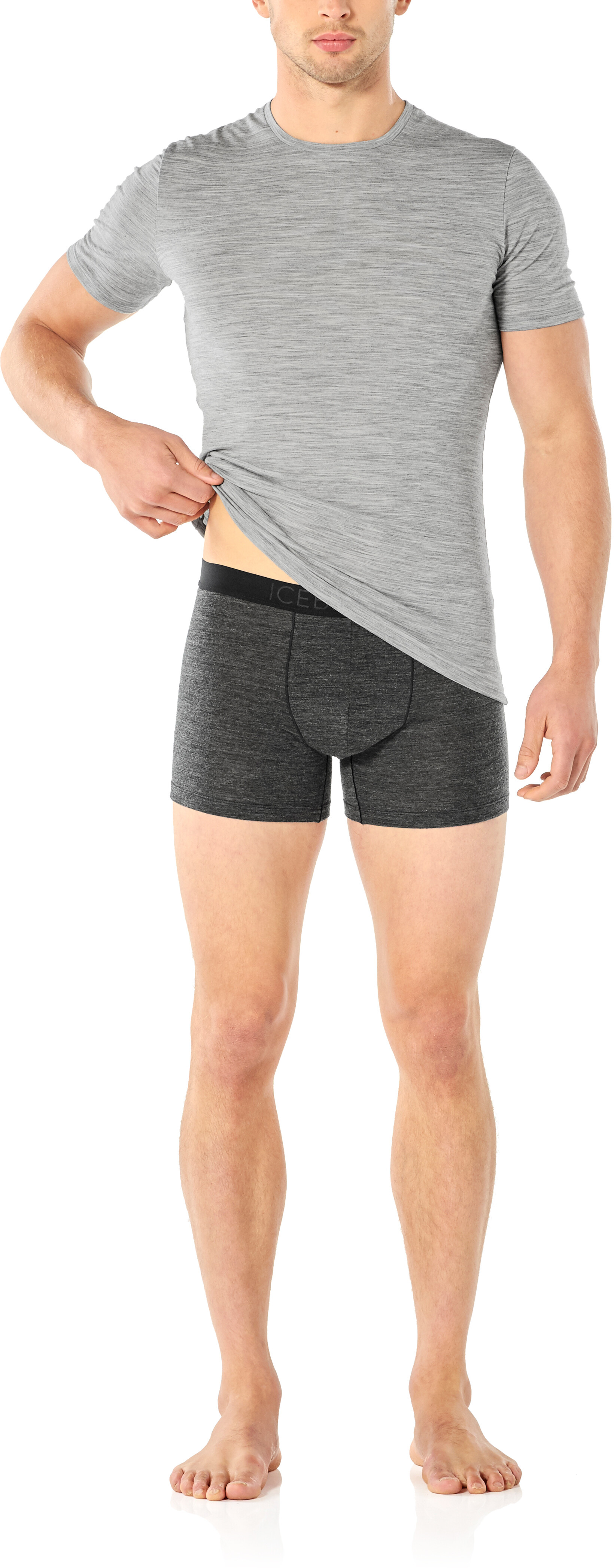 Icebreaker Anatomica Cool-Lite Boxers Men black heather 2020 Underwear