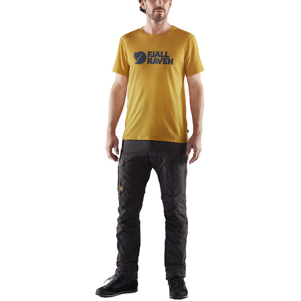 Fjällräven Logo Camiseta Hombre, amarillo