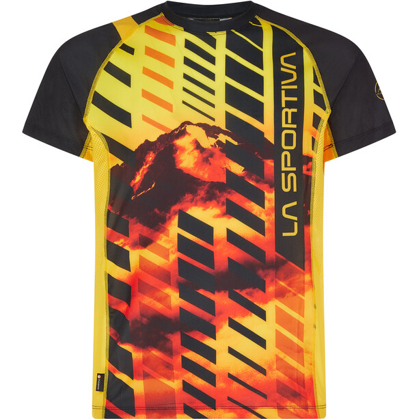 La Sportiva Wave T-Shirt Herren schwarz/gelb