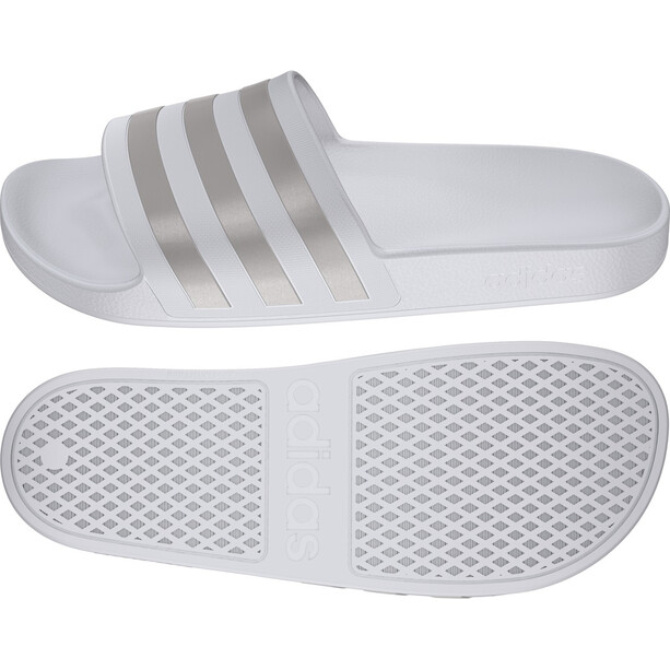 adidas Adilette Aqua Slides Men footwear white/platin metal/footwear white