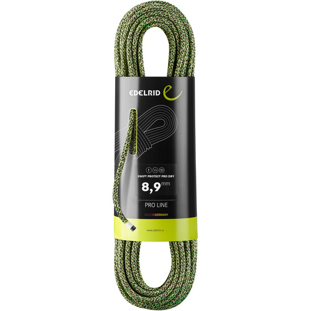 Edelrid Swift Protect Pro Dry Corde 8,9mm x 70m, vert