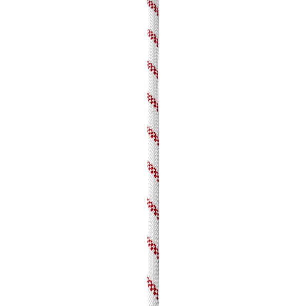 Edelrid Static Low Stretch Rope 10,5mm x 50m vit/röd