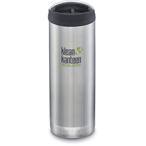 Klean Kanteen TKWide Gourde avec couvercle Cafe 473ml Isolant, argent