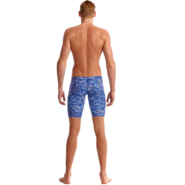 Funky Trunks Training Jammers Heren, blauw/wit