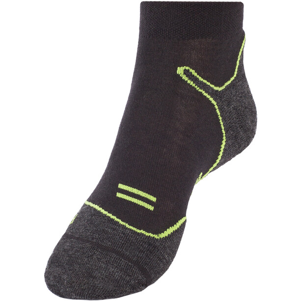 CAMPZ Sneaker Socken Merino schwarz/grün