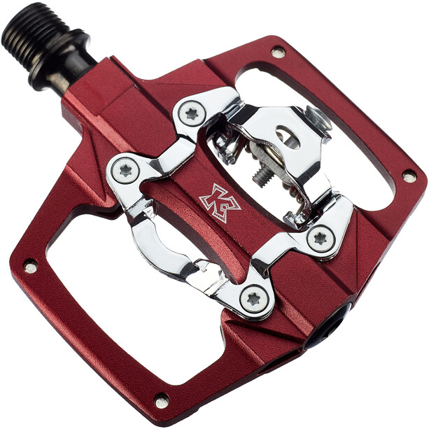 KCNC AM Trap-TI Clipless Pedals Dual Side red