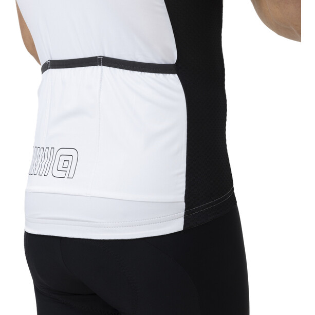 Alé Cycling Solid Color Block Jersey korte mouwen Heren, wit/zwart