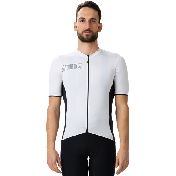 Alé Cycling Solid Color Block Maglietta a maniche corte Uomo, bianco/nero