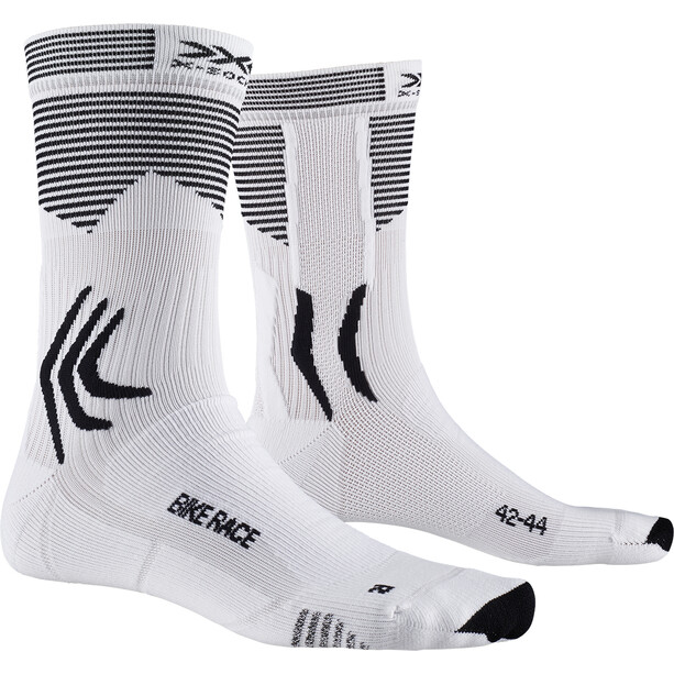 X-Socks Bike Race Calcetines, blanco/negro