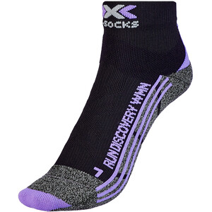 X-Socks Run Discovery Chaussettes Femme, noir/gris noir/gris
