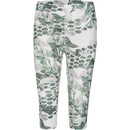super.natural Super Printed Pantalones 3/4 Mujer, blanco/verde blanco/verde