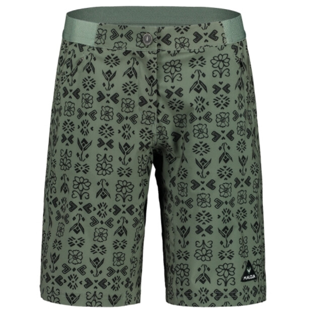 Maloja AnemonaM. Printed Multisport Shorts Dames, groen