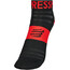 Compressport Pro Racing V3 Ultralight Chaussettes basses de running, noir/rouge