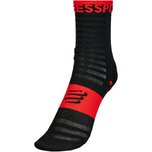 Compressport Pro Racing V3 Ultralight Calcetines Running Corte Alto, negro/rojo negro/rojo