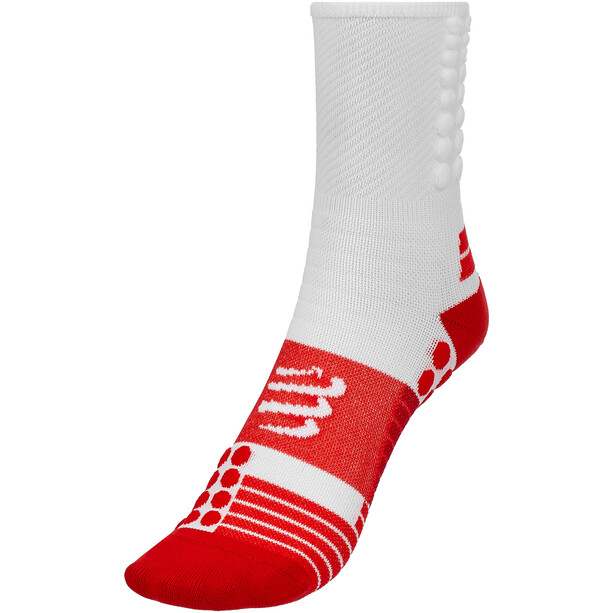 Compressport Pro Marathon Socken weiß/rot