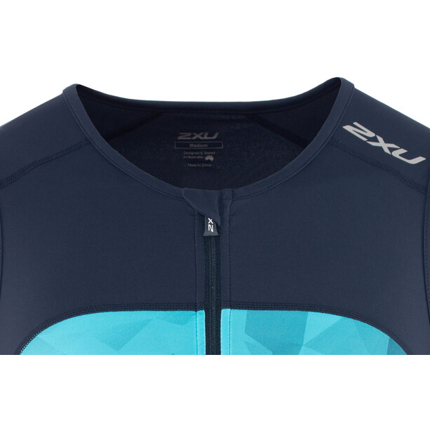 2XU Active Camiseta Triatlón Hombre, azul