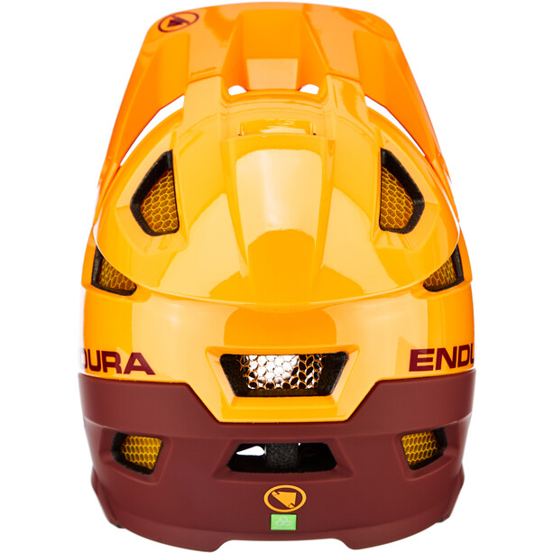 Endura MT500 Kask Full Face, pomarańczowy