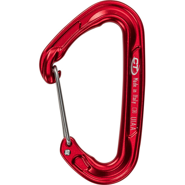 Climbing Technology Fly-Weight Evo Carabiner red colour