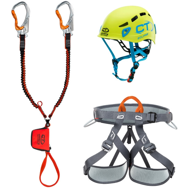 Climbing Technology Premium Eclipse Kit Ferrata Avec dispositif torsion, gris/Multicolore