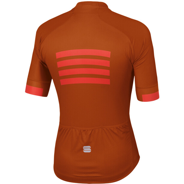 Sportful Wire Koszulka rowerowa z zamkiem błyskawicznym Mężczyźni, pomarańczowy