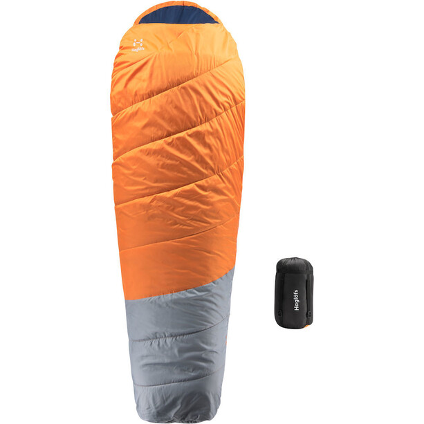Haglöfs Moonlite +7 Schlafsack 190cm orange/grau