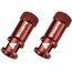 Granite CNC Valve Cap with Removing Function 2 Pieces red