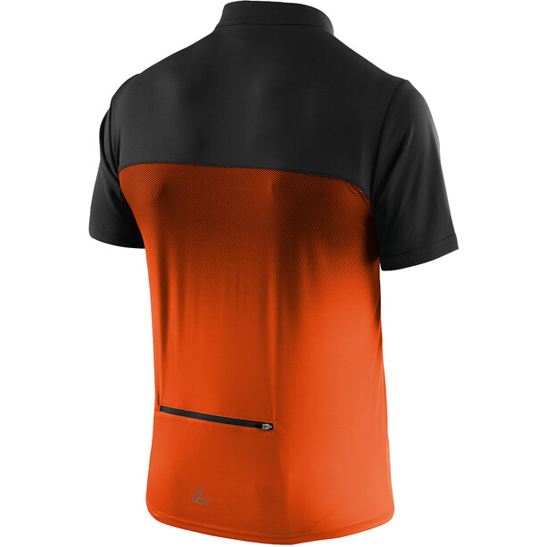 Löffler Flow T-shirt de cyclisme avec zip pectoral Homme, orange/noir