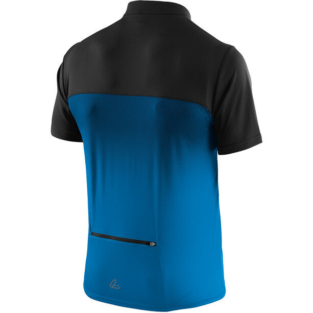 Löffler Flow T-shirt de cyclisme avec zip pectoral Homme, bleu/noir