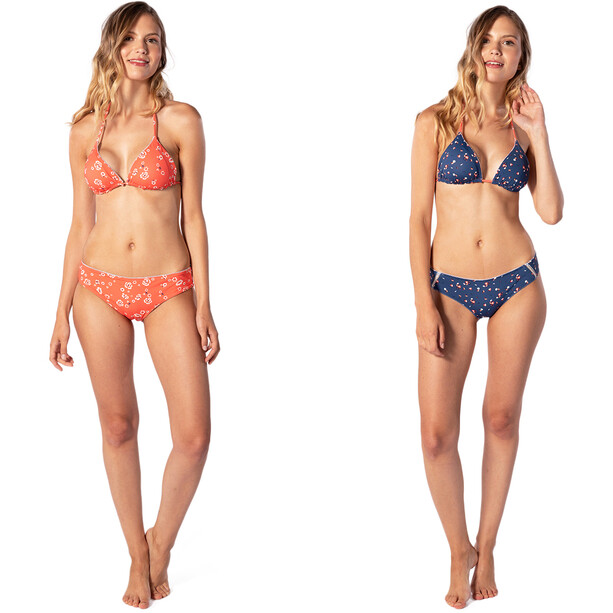 Rip Curl Beach Nomadic Revo Tri Top de Bikini Mujer, naranja/azul