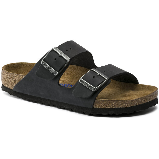 Birkenstock Arizona Soft Footbed Sandals Oljat läder svart