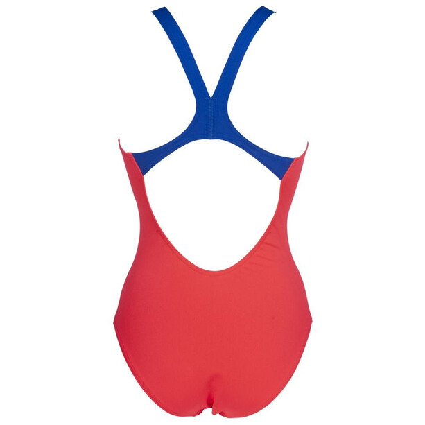 arena Solid Swim Pro One Piece Swimsuit Women fluo red/neon blue