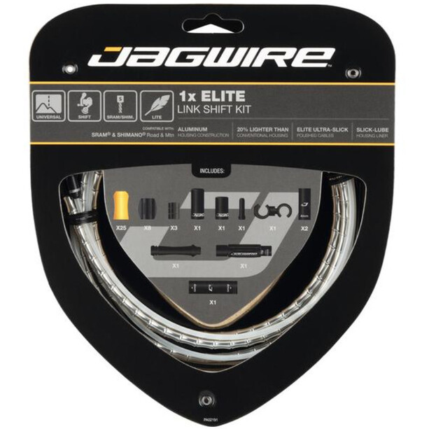 Jagwire 1X Elite Link Set de câble de dérailleur, argent