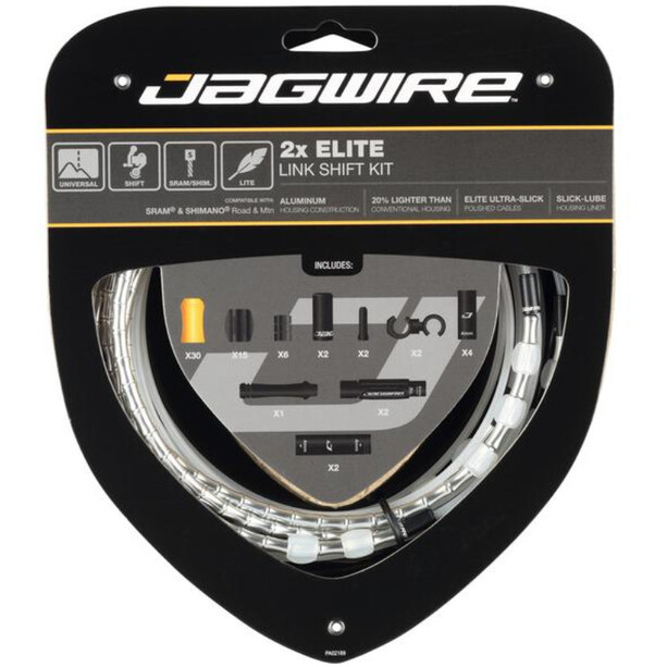 Jagwire 2X Elite Link Schakelkabel Set, zilver