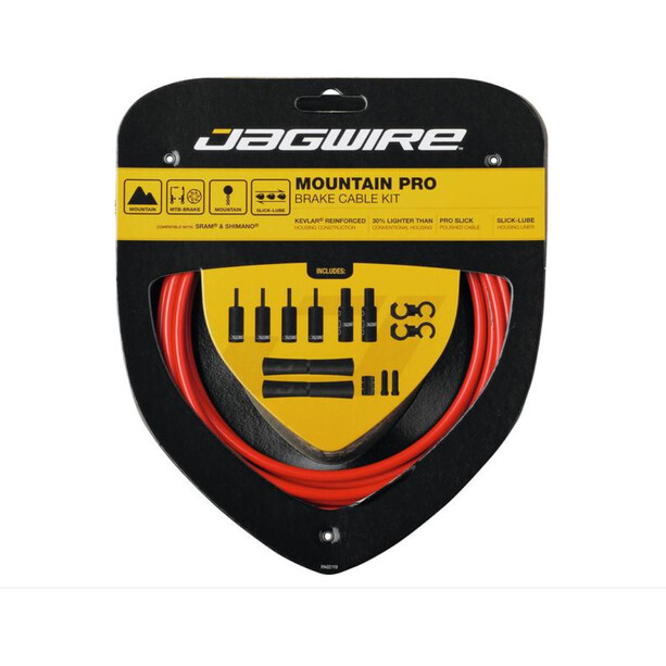 Jagwire Mountain Pro Kit câble de frein, rouge