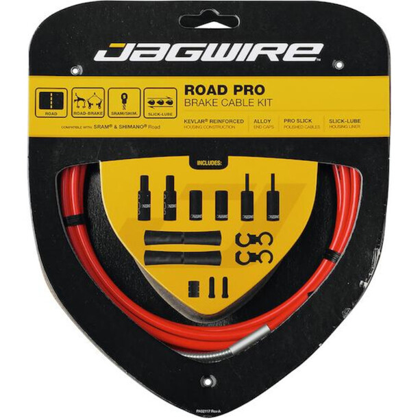Jagwire Road Pro Kit câble de frein, rouge