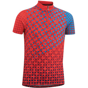 Gonso Korbi T-shirt de cyclisme avec zip pectoral Enfant, rouge